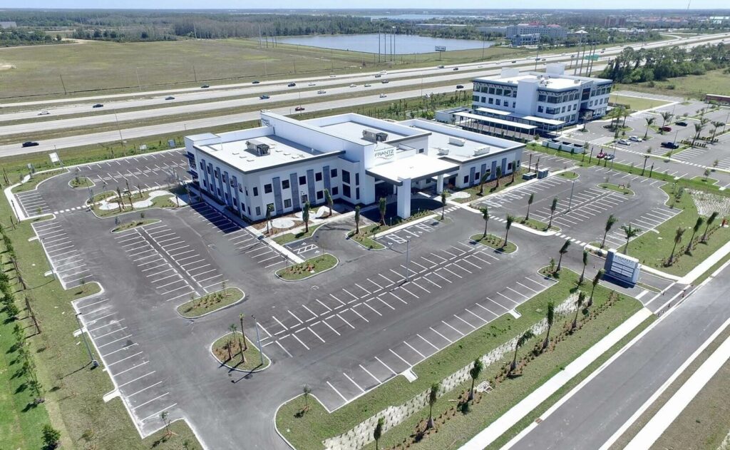 sky view of new building