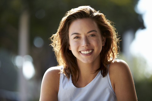 Young Woman Smiling after LASIK