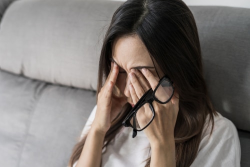 Woman Suffering from Dry Eyes